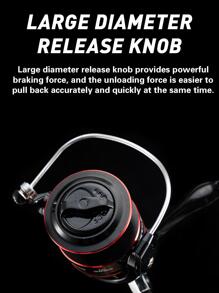 GOTURE 1个GY2000-7000型纺车轮，铝合金框架，12个轴承，5.2:1齿轮比，最大刹车力6/8公斤，左右手通用 - 黑色 - 查看 4