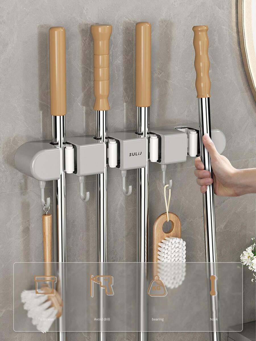1pc Multifunction Mop Holder,Bag,Organizer,Storage,Kitchen