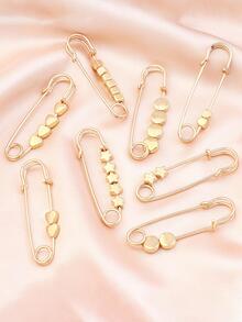 2pcs Adjustable Waist Pin For Jeans, Dresses, Etc., Can Also Be Used As Brooch - Gold - View 5