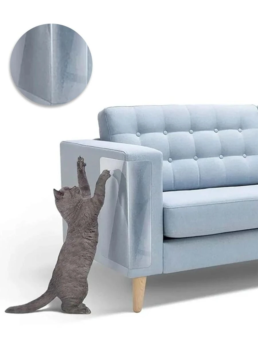 1 miếng đệm bảo vệ sofa thú cưng trong suốt cho mèo để tránh trầy xước - Trong sáng - Xem 1