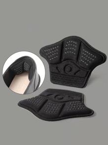 1pair Acrylic Heel Protection Pads, Beige Anti-slip Casual Accessories For Shoes