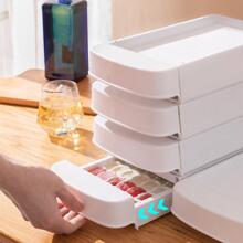 1個48格抽屜式冰棒模具，帶蓋和冰淇淋勺套裝 - 白色 - 查看 2