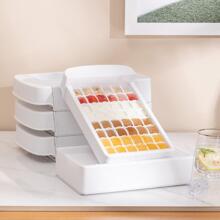 1個48格抽屜式冰棒模具，帶蓋和冰淇淋勺套裝 - 白色 - 查看 6