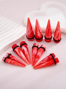 12 piezas / Set Expansores de oreja - Multicolor - Ver 3