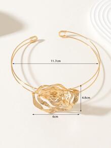 1pc Exquisite Flower Decor Cuff Choker For Women For Party