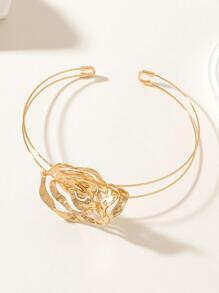 1pc Exquisite Flower Decor Cuff Choker For Women For Party