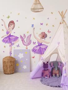 1pc Figure Graphic Wall Sticker, Stickers, Wall Decal, Vinyl Decal For Home Decorations, Spring Decoration Items Refresh Your Home, Festival Decoration Stickers Gifts Birthday Graduation - Multicolor - View 5