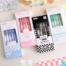 6pcs/set Simple And Fresh Neutral Pens, Random Colors - Blue - View 6
