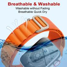 10 Pack Stretchy Nylon Band Compatible with Apple Watch Band 38mm 40mm 41mm 42mm 44mm 45mm 49mm for Women Men, Adjustable Sport Solo Loop Elastic Strap for Watch Series Ultra/SE/8/7/6/5/4/3/2/1 - G-10 Pack Alpine Loop và Dải nylon co giãn - Xem 2