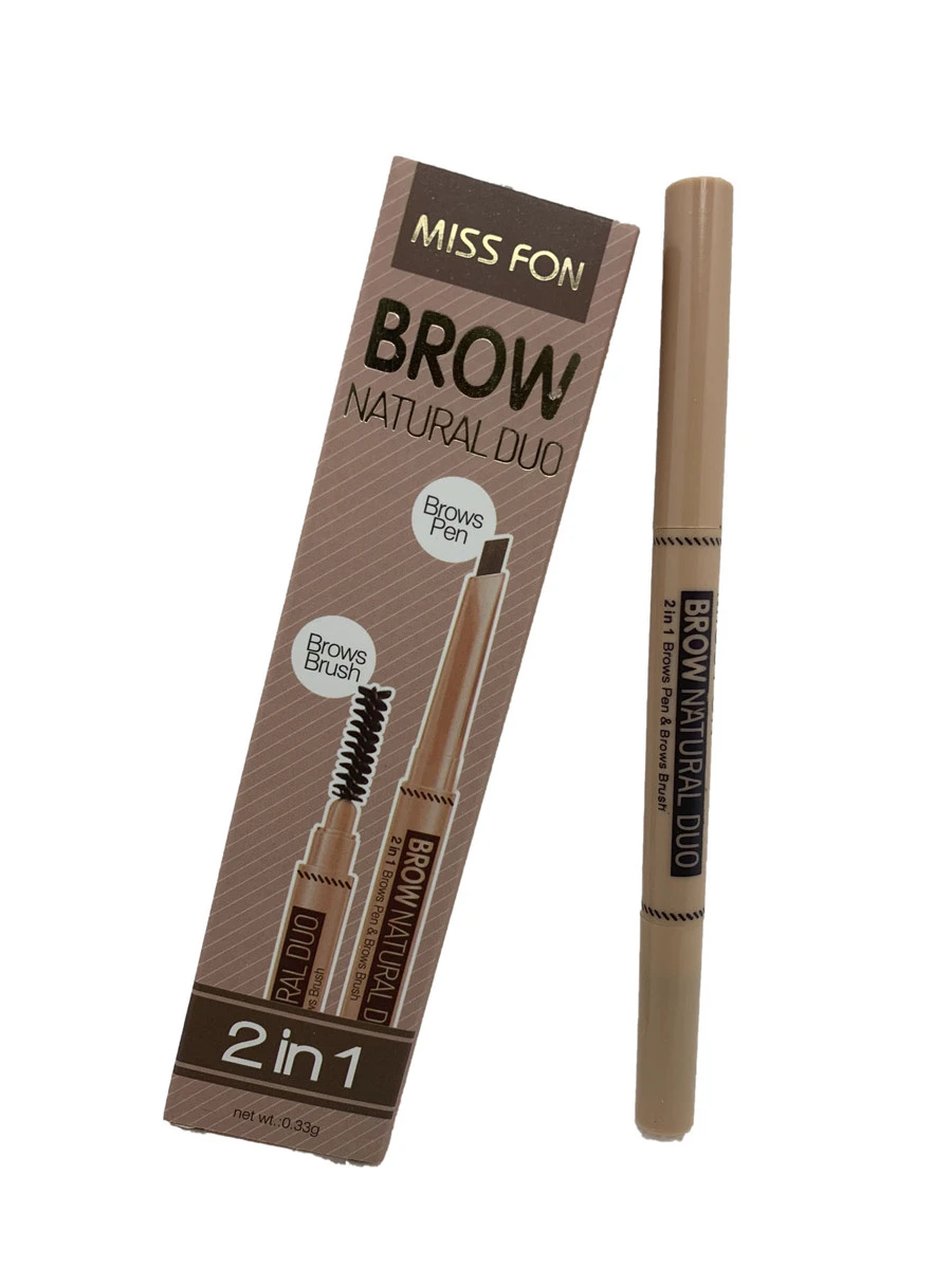 6 Brow Natural Duo 2 In 1 Eyebrow Pencil With Brush Assortment - Multicolor - View 1