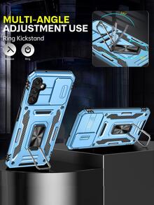 字母圖案磁性手機外殼附支架 - 淺藍色 - 查看 5