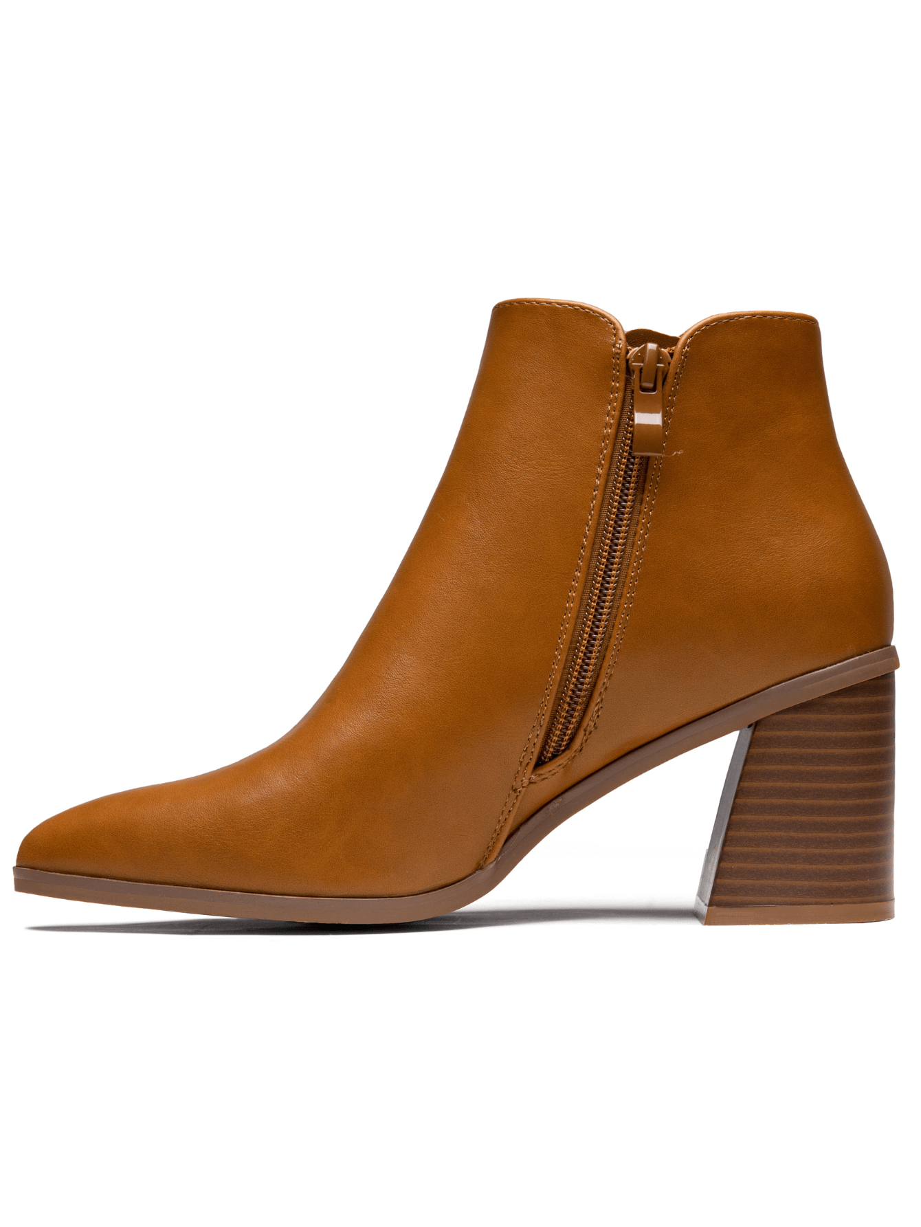 Vepose Women's 9631 Chunky Heel Ankle Boots with Side Zipper Pointed