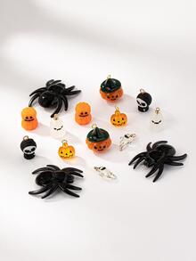 4入組/包搞笑萬聖節南瓜,蜘蛛&鬼形DIY首飾配件 - 彩色 - 查看 2