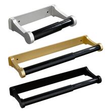 1pc Stainless Steel Tissue Roll Holder, Modern Black Wall Mounted Toilet Paper Holder For Bathroom - Black - View 2