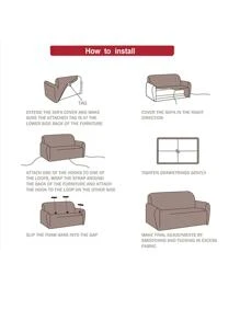 1 Vỏ Bọc Ghế Sofa Jacquard Hình Học Với 1 Vỏ Đệm Mà Không Cần Chất Độn - Màu xám đen - Xem 3