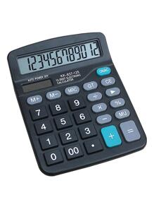 1pc Plastic Electronic Calculator - Black - View 2