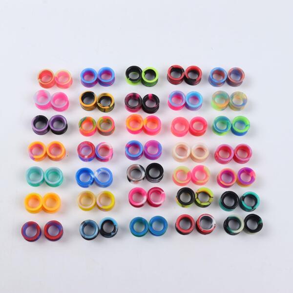 12 Pares / Set Bloco De Cores Aleatórias Medidor De Orelha