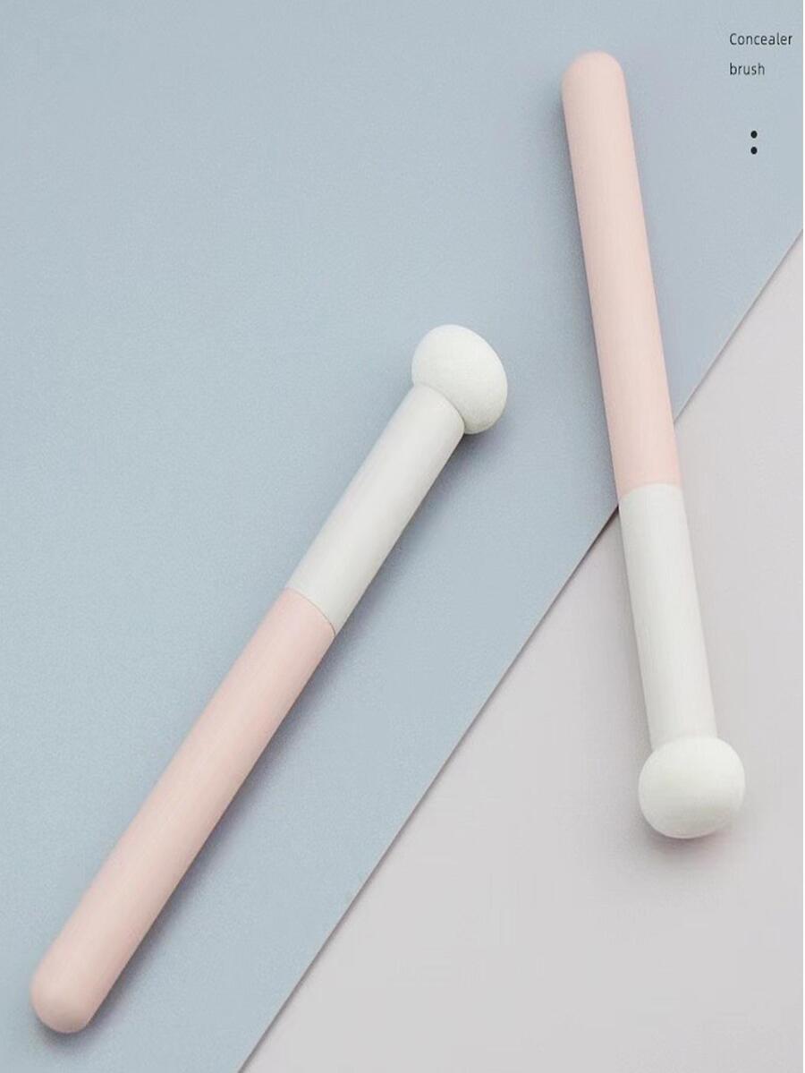 2pcs Mushroom Head Shape Concealer Brush - Pink - View 1