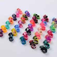12 Pares / Set Bloco De Cores Aleatórias Medidor De Orelha