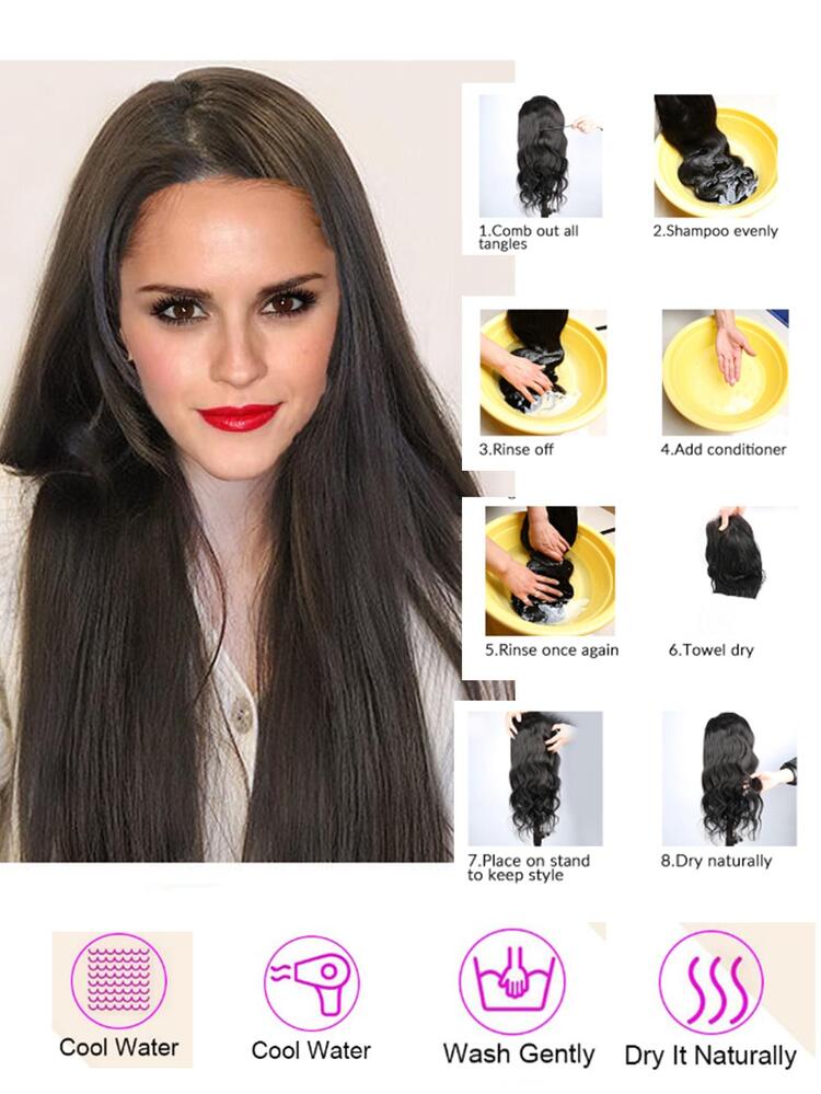 Clip In Straight Synthetic Hair Extension - Light Brown - View 8