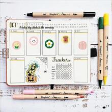 1包500张卡通DIY趣味个性化贴纸 - 彩色 - 查看 3