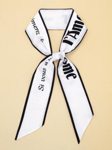 字母圖案圍巾 - 彩色 - 查看 1