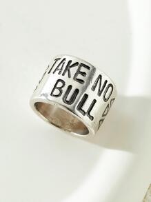 1入組西方風格古董銀顏色戒指適合女士 - 復古銀色 - 查看 2