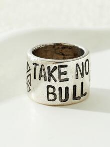 1入組西方風格古董銀顏色戒指適合女士 - 復古銀色 - 查看 1