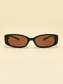 Kids Cat Eye Frame Fashion Glasses - Black - View 2
