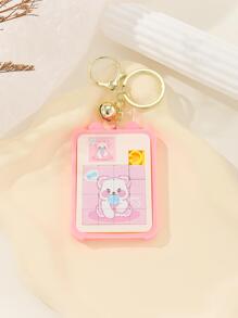 Móc khóa đồ họa hoạt hình - Hồng - Xem 3