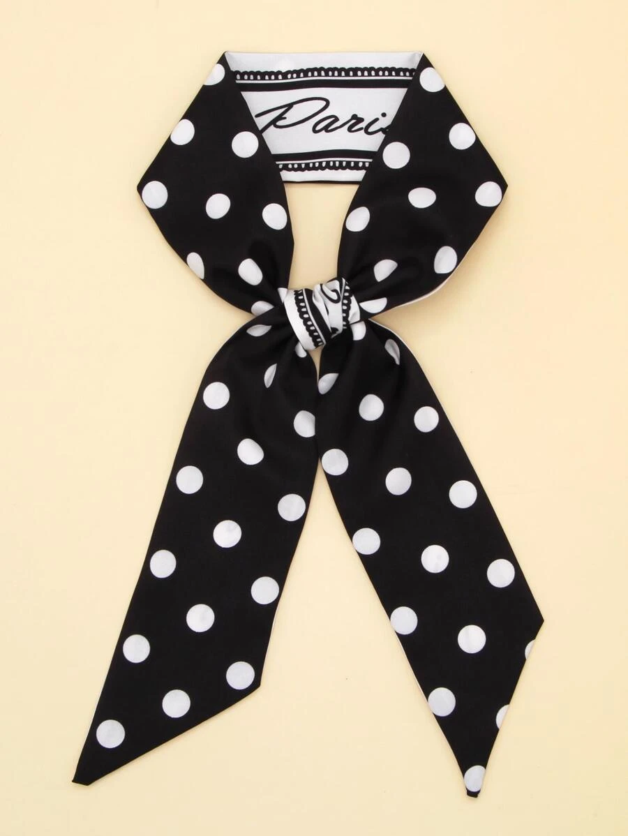 Khăn quàng cổ in họa tiết chấm bi - Nhiều màu - Xem 1