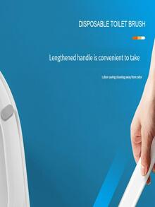 1 set Cepillo de baño desechable - Azul y blanco - Ver 7