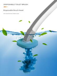 1 set Cepillo de baño desechable - Azul y blanco - Ver 2