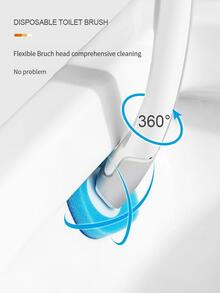 1 set Cepillo de baño desechable - Azul y blanco - Ver 5