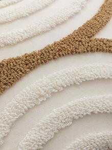 1 件几何天鹅绒枕套，不含枕芯 - 米色 - 查看 5