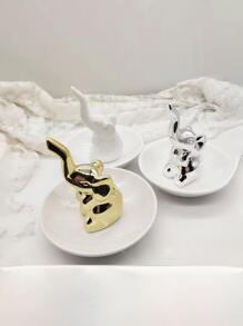 1 pieza Adorno decorativo con diseño de elefante casa - Dorado - Ver 4