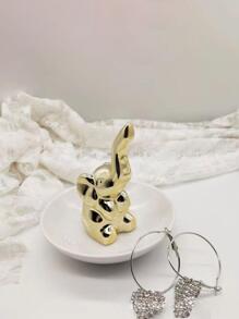 1 pieza Adorno decorativo con diseño de elefante casa - Dorado - Ver 2