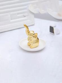 1 pieza Adorno decorativo con diseño de elefante casa - Dorado - Ver 6