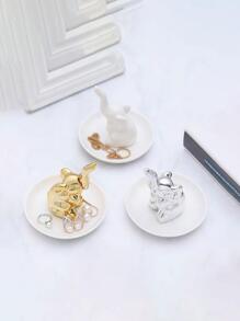 1 pieza Adorno decorativo con diseño de elefante casa - Dorado - Ver 3