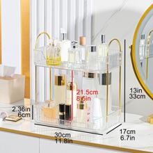 雙層透明化妝品收納架 - 白色 - 查看 5
