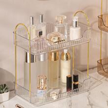 雙層透明化妝品收納架 - 白色 - 查看 2