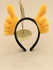 1 件創意大拇指和心形標誌頭帶表達愛意,可愛有趣的成人和兒童髮飾