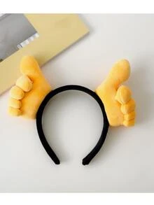 1 件創意大拇指和心形標誌頭帶表達愛意,可愛有趣的成人和兒童髮飾