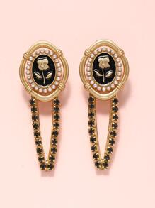 2个装水钻装饰发夹，优雅情人节礼物，爪夹发卡，发饰，头部饰品，女士发饰，发夹，发卡 - 彩色 - 查看 6