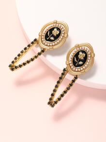 2个装水钻装饰发夹，优雅情人节礼物，爪夹发卡，发饰，头部饰品，女士发饰，发夹，发卡 - 彩色 - 查看 5