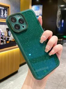 金屬亮絲素色手機外殼 - 綠色 - 查看 4