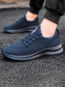 DaoLxi 男士運動鞋，輕盈透氣網布跑鞋，防滑步行鞋，舒適休閒運動鞋，適合工作和鍛煉 - 藏蓝色 - 查看 8