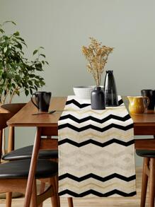 Chevron Pattern Table Runner - Multicolor - View 3