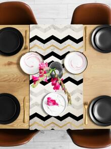 Chevron Pattern Table Runner - Multicolor - View 4