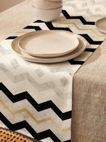 Chevron Pattern Table Runner - Multicolor - View 2